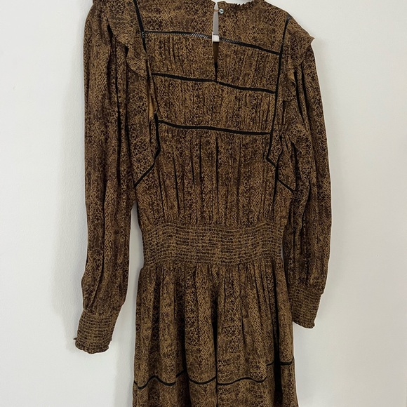 Brown Ruffle Dress - Picture 2 of 6